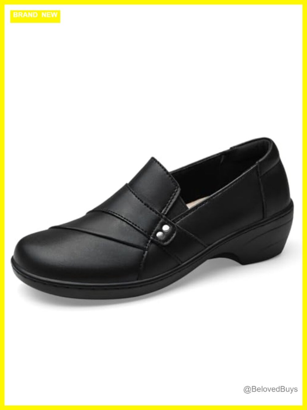 Leather Loafers Slip-Ons Faux Wrap Memory Foam Comfort Dress Shoes